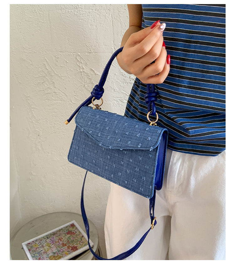 Simple Solid Color Trendy Fashionable Handbag2025Summer New Casual Elegant Single Shoulder Crossbody Small Square Bag for Women