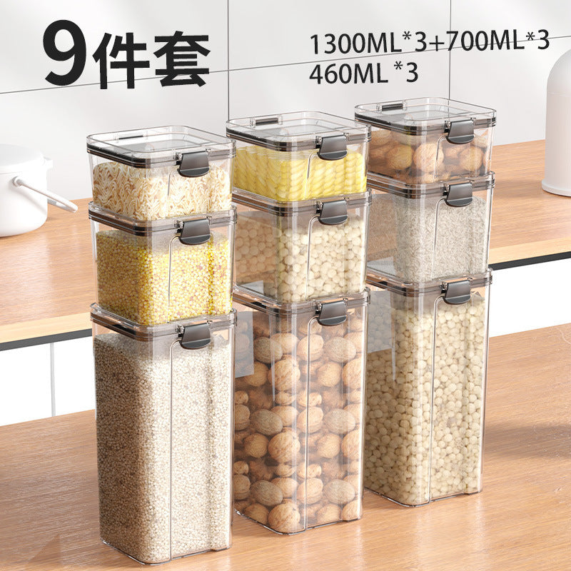 Sealed Jar for Dried Fruits, Spices, Grains, Refrigerator Fresh-Keeping Storage Box, Kitchen Food-Grade Beans, Noodles Storage Jar