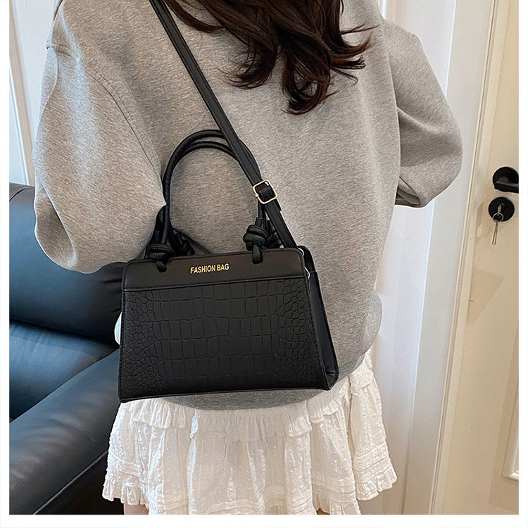Large Capacity Patchwork Spring2025Casual New Korean Style Trendy Fashion European and American ins Single-shoulder Handheld Small Square Bag