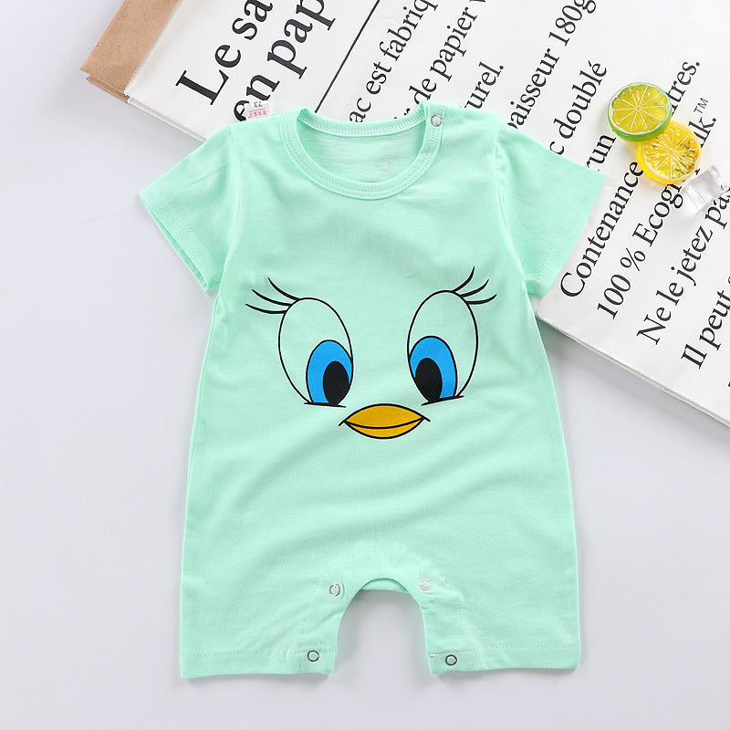Spring and Summer New Baby Short Sleeve Romper Summer Spring Autumn Thin Newborn Romper a Newborn Short Sleeve Romper A Class