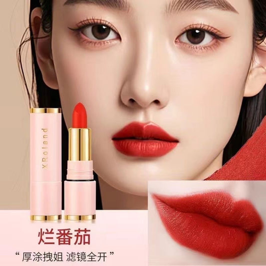 Xuan Luo Lan Velvet Mist Rotten Tomato Mouth Red Bean Paste Color Brightening Tender Easy to Color Lightweight Rich Color Locking Non-Stick Cup2785