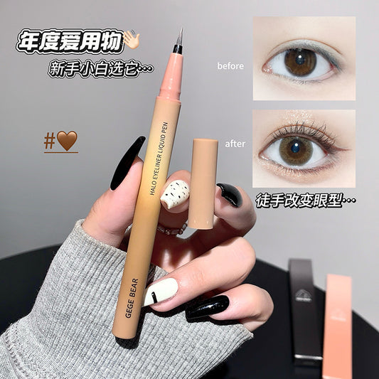 Gege Bear Halo Liquid Eyeliner Pen Colorful Eye Contouring Long-lasting Smooth Ultra-fine Cross-border Makeup
