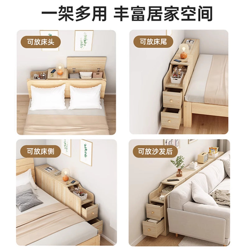 Narrow Bedside Cabinet Bed End Cabinet Wall-Mounted Long Storage Cabinet Shelf Simple Bedroom Gap Bedside Storage Narrow Cabinet