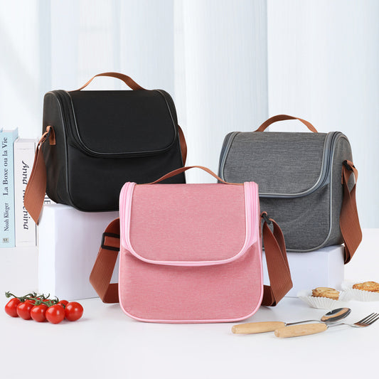 Simple Outdoor Large Capacity Lunch Box Storage Bag, Crossbody Multifunctional Lunch Bag, Portable Handheld Insulated Bento Bag