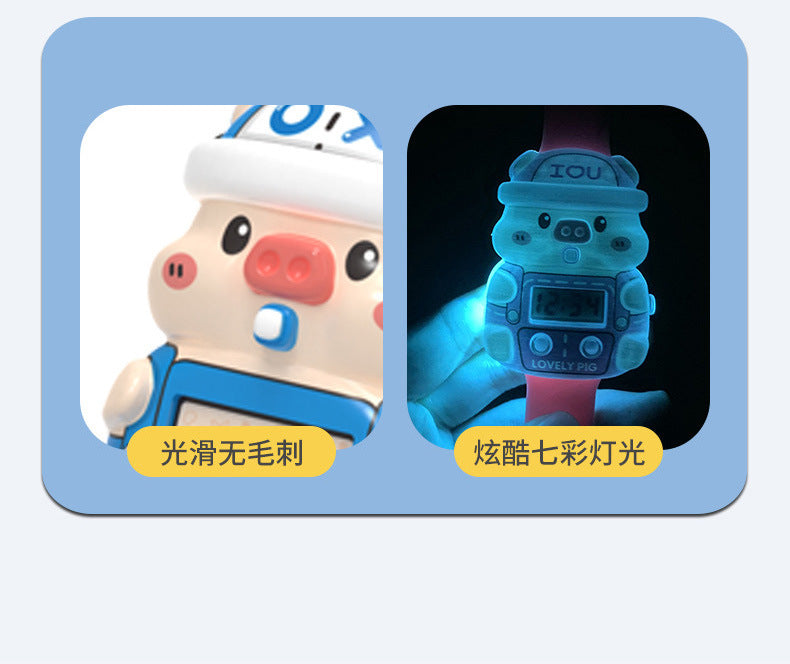 Music Watch Colorful Glowing Cute Cartoon Children's Electronic Watch Toy Elementary School Kindergarten Gift Wholesale