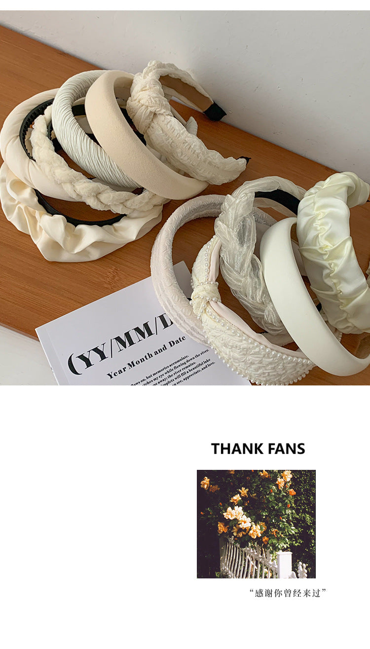 Super Fairy Sweet Cream Headband Internet Celebrity High Crown Face Washing Headband Fashionable Versatile Light Luxury Elegant Hair Accessories Wholesale