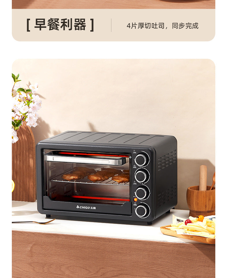 Chigo22Shengduo Knob Electric Oven Household Multi-Functional Baking Dormitory Kitchen Bread Machine Source Factory