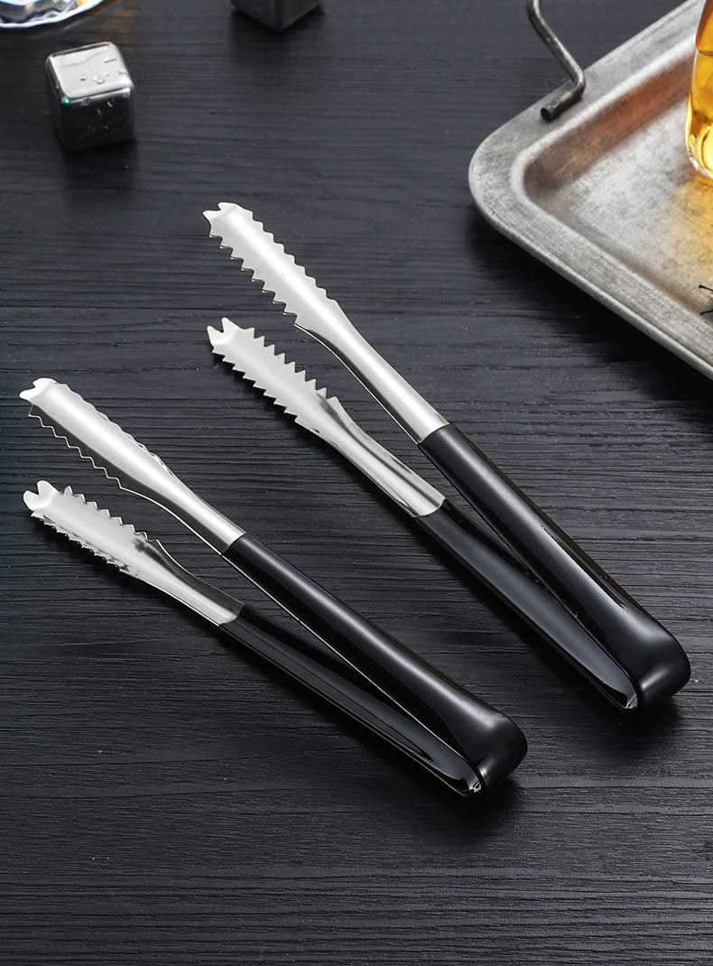 Ice Clip Stainless Steel Ice Cube Tongs Non-Slip Tongs Coffee Sugar Cube Food Clip Tweezers Bar Wholesale Sugar Cube Clip