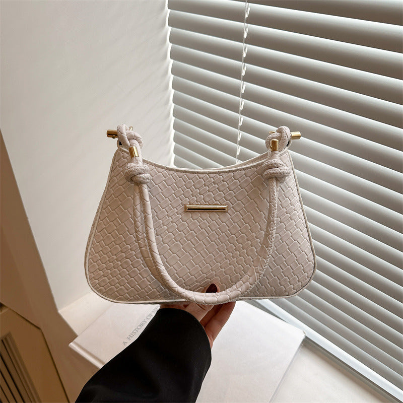 New Commuting Solid Color Underarm Bag Crossbody Bag Simple Fashion Single Shoulder Bag2025Spring Elegant Women's Handbag