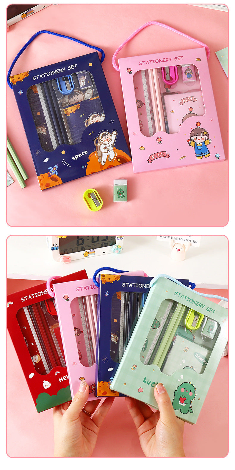 Children's Stationery Set Elementary School Student Reward Small Gift Pencil Six-Piece Set Back-to-School Season Learning Supplies Stationery Wholesale http://detail.1688.com/offer/812439578197.html