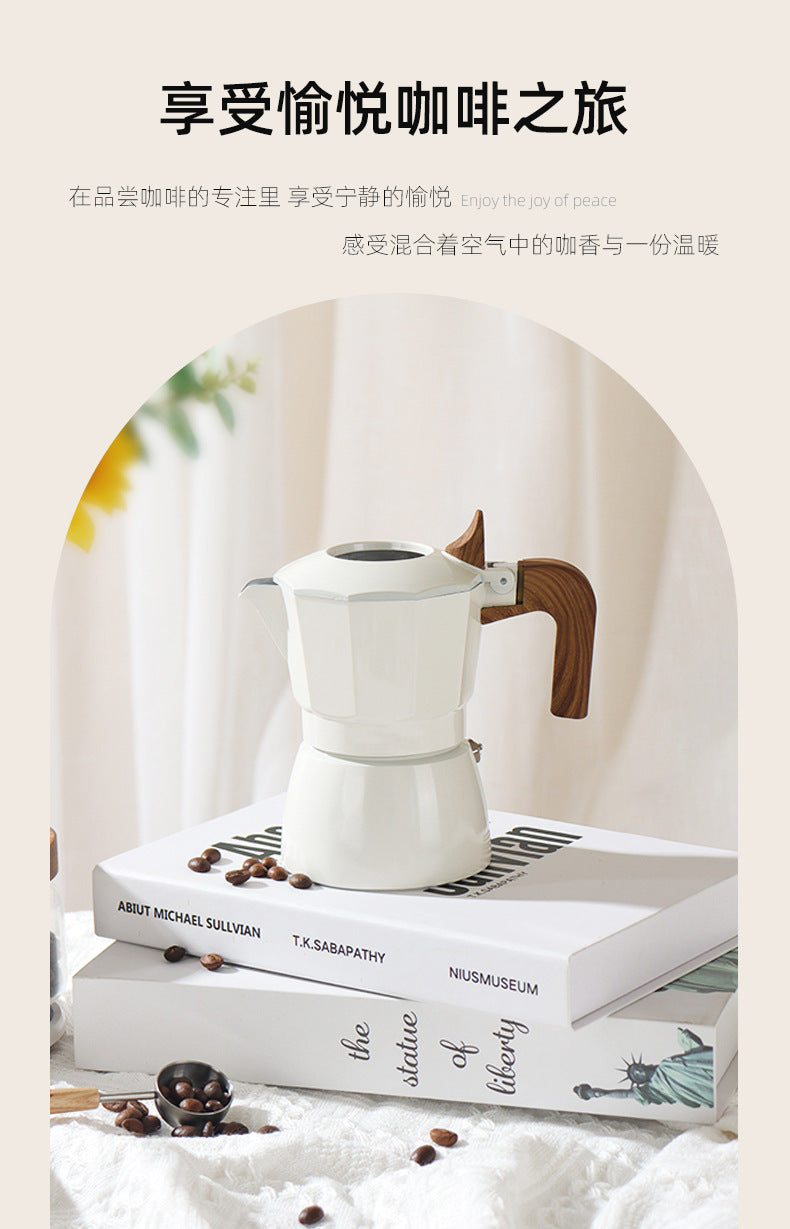 Moka Pot Home Use Small Coffee Pot Coffee Brewing Set Double Valve Hand Brew Pot Espresso Extraction Italian Coffee Machine