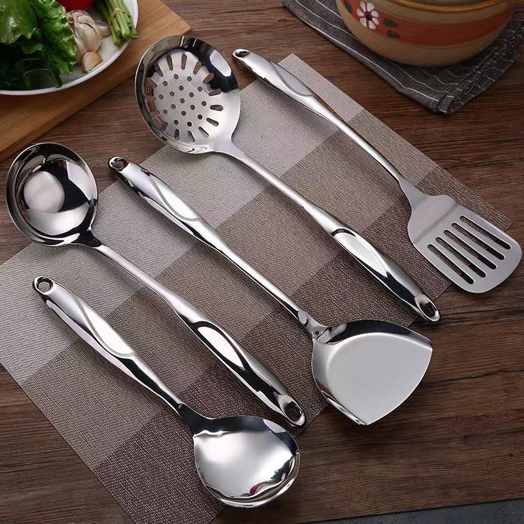 S High-quality stainless steel kitchenware cooking spatula and spoon set Spatula, Sauce Ladle, Soup Spoon, Pasta Spoon Manufacturer Wholesale