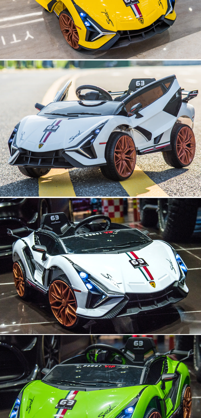Suitable for Lamborghini Electric Car Toy Car, Ride-On Car for Kids, Universal Swing Remote Control Car for Children