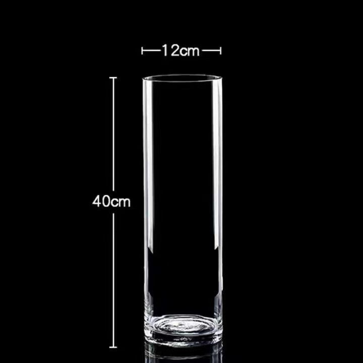 Zefei One-Piece Dropshipping Internet Celebrity Transparent Straight Glass Vase Bedroom Desktop Living Room Dining Table Fresh Flower Arrangement Ornament