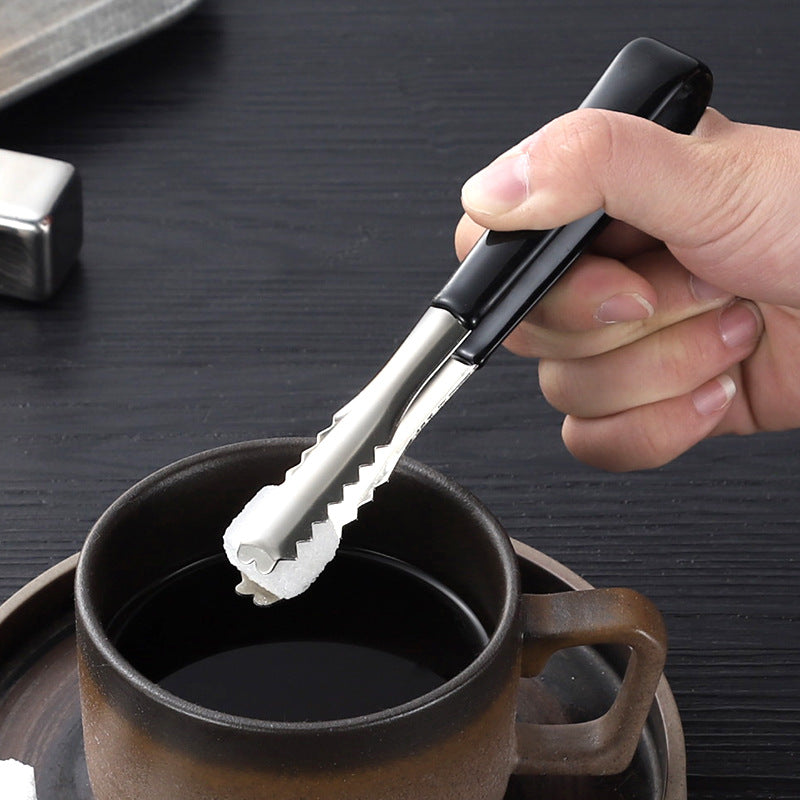 Ice Clip Stainless Steel Ice Cube Tongs Non-Slip Tongs Coffee Sugar Cube Food Clip Tweezers Bar Wholesale Sugar Cube Clip