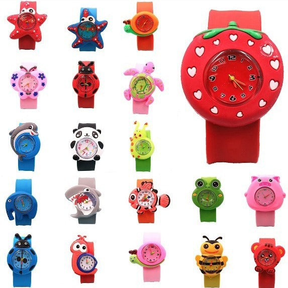 Children's Watch Cartoon Pat Watch Kindergarten Elementary School Silicone Toy Pat Circle Anime Peppa Pig Electronic Watch