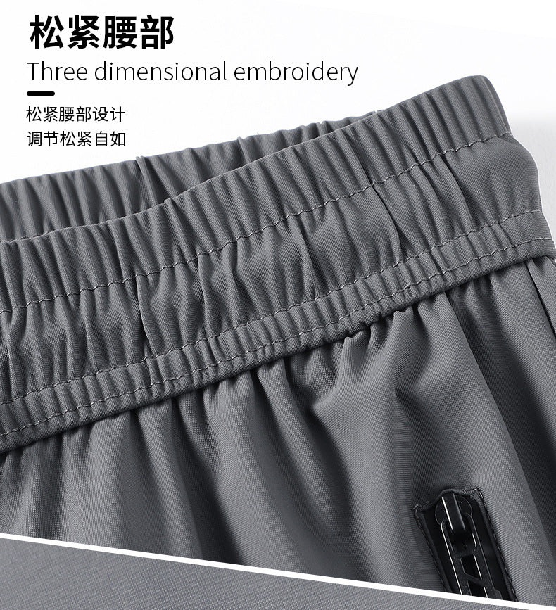 Construction Site Summer Casual Pants Men Workwear Pocket with Zipper Work Pants Men Loose Summer Wear-Resistant Labor Protection Worker
