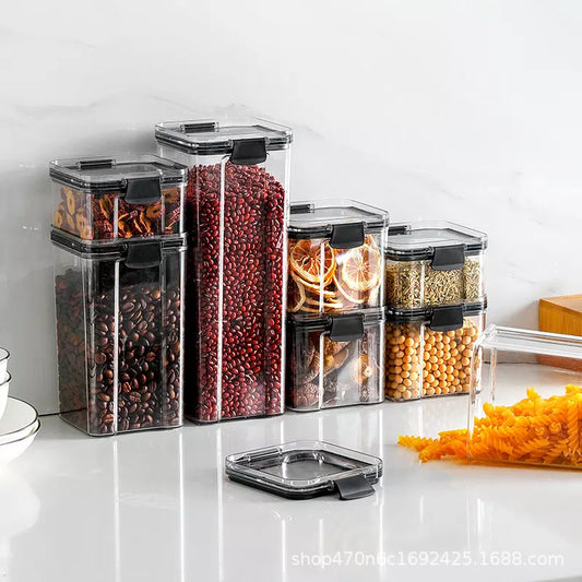 New Locking High-Quality Kitchen Storage Organizer for Grains and Cereals, Insect-Proof, Moisture-Proof, Sealed Canister, Fresh-Keeping Box