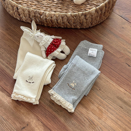 Sweet Little Girl Spring and Autumn Leggings New Style for Girls Baby Autumn Style Toddler Outerwear Children's Clothing Autumn Pants