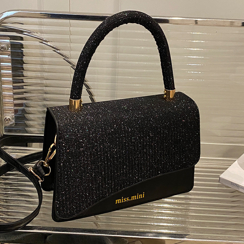 Women's New Bag2025Spring Fashion Light Luxury High-End Diamond-Studded Bag Simple Crossbody Bag for Women Large Capacity Hot Sale