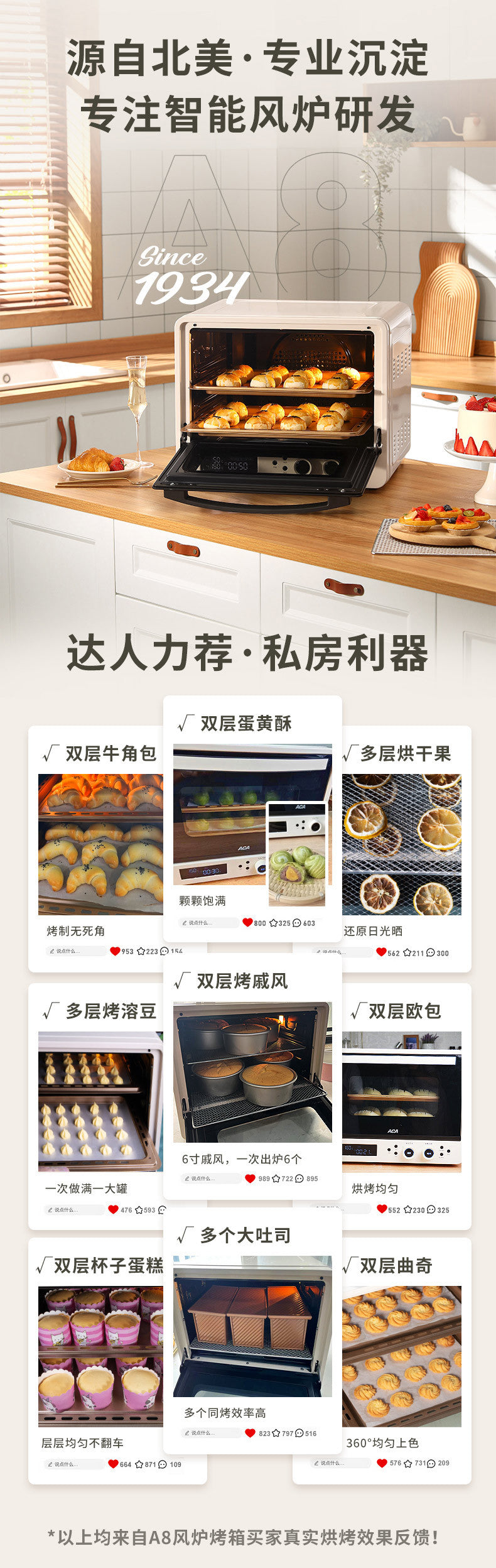 Convection Oven Commercial40L Household Small Baking Multi-Functional Fermentation Defrosting Enamel Air Fryer Electric Oven