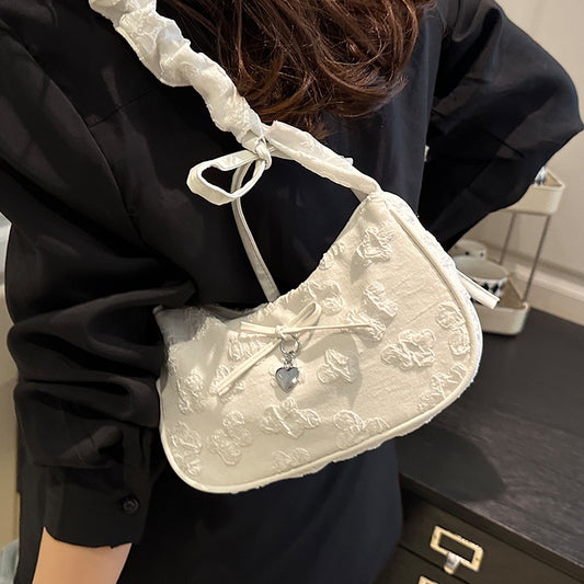 French Niche Bag for Women2025Summer New Fashion ins Sweet Cool Girl Versatile Fashion Single Shoulder Bag Underarm Bag