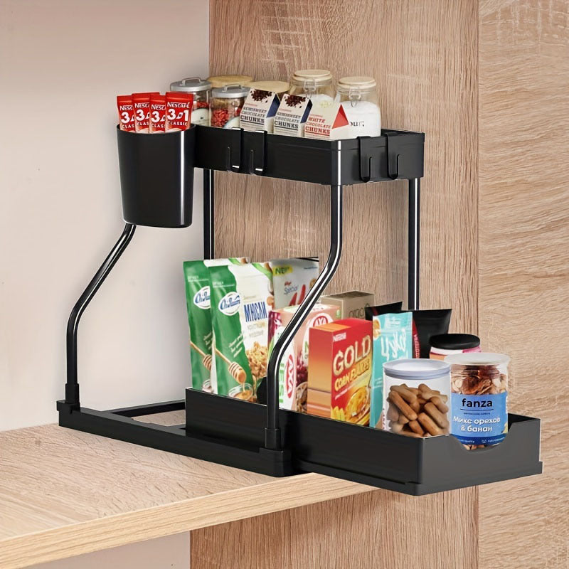 Multi-layer Pull-out Spice Organizer Home Kitchen Storage Rack Bathroom Moisture-proof Miscellaneous Storage Rack Wholesale