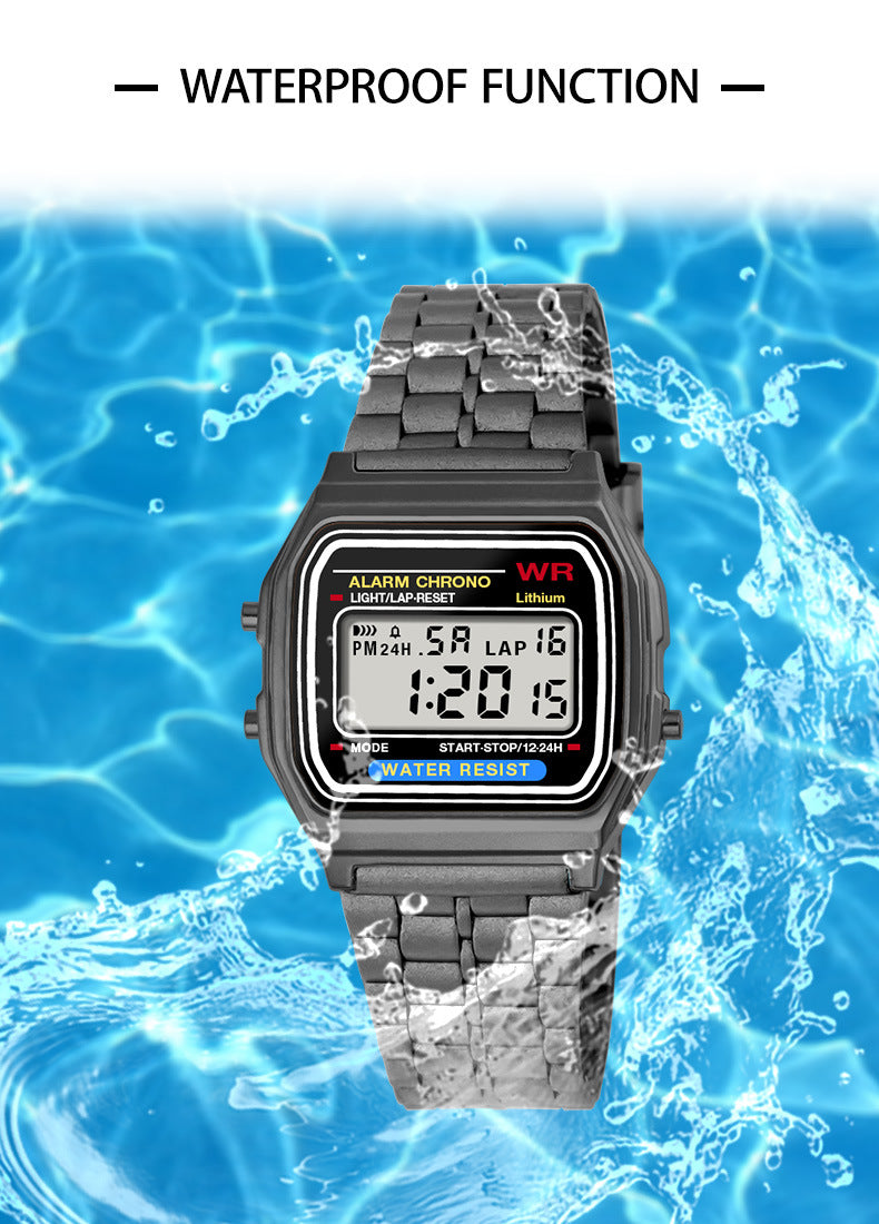 Foreign Trade LED Junior and high school students timing outdoor electronic watch men and women sports luminous alarm electronic watch wholesale