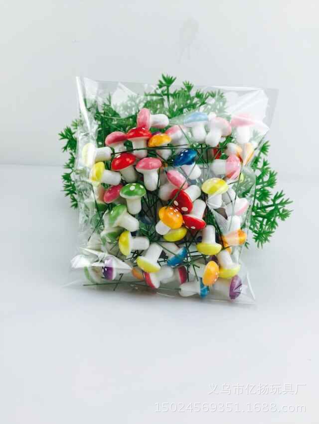 Simulation Plant 60A pack of colorful small mushrooms Special Offer Foam Mushroom Micro Landscape Potted Plant Accessories Ornaments