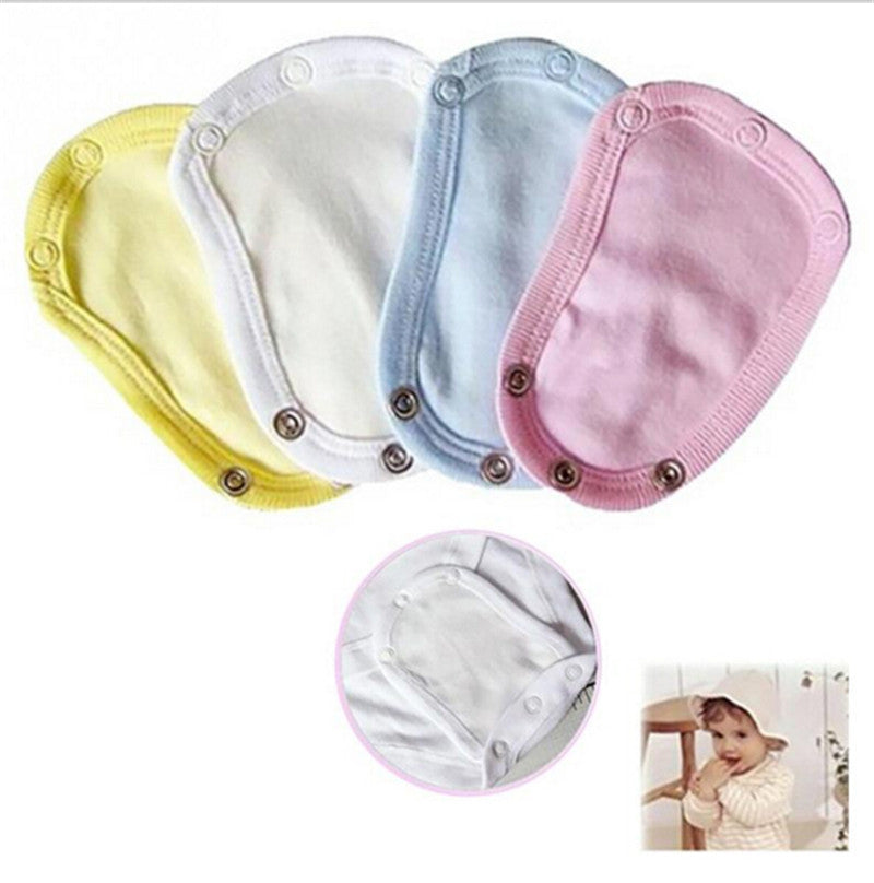 Double Layer Baby Romper Extension Piece Pure Cotton Baby Triangle Romper Crawling Suit One-Piece Bodysuit Extended Cloth Mat