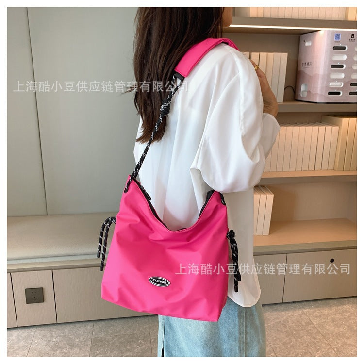 Fashion Simple Crossbody Bag for Women, Large Capacity Lazy Style Single Shoulder Tote Bag, Korean Version Versatile Commuting