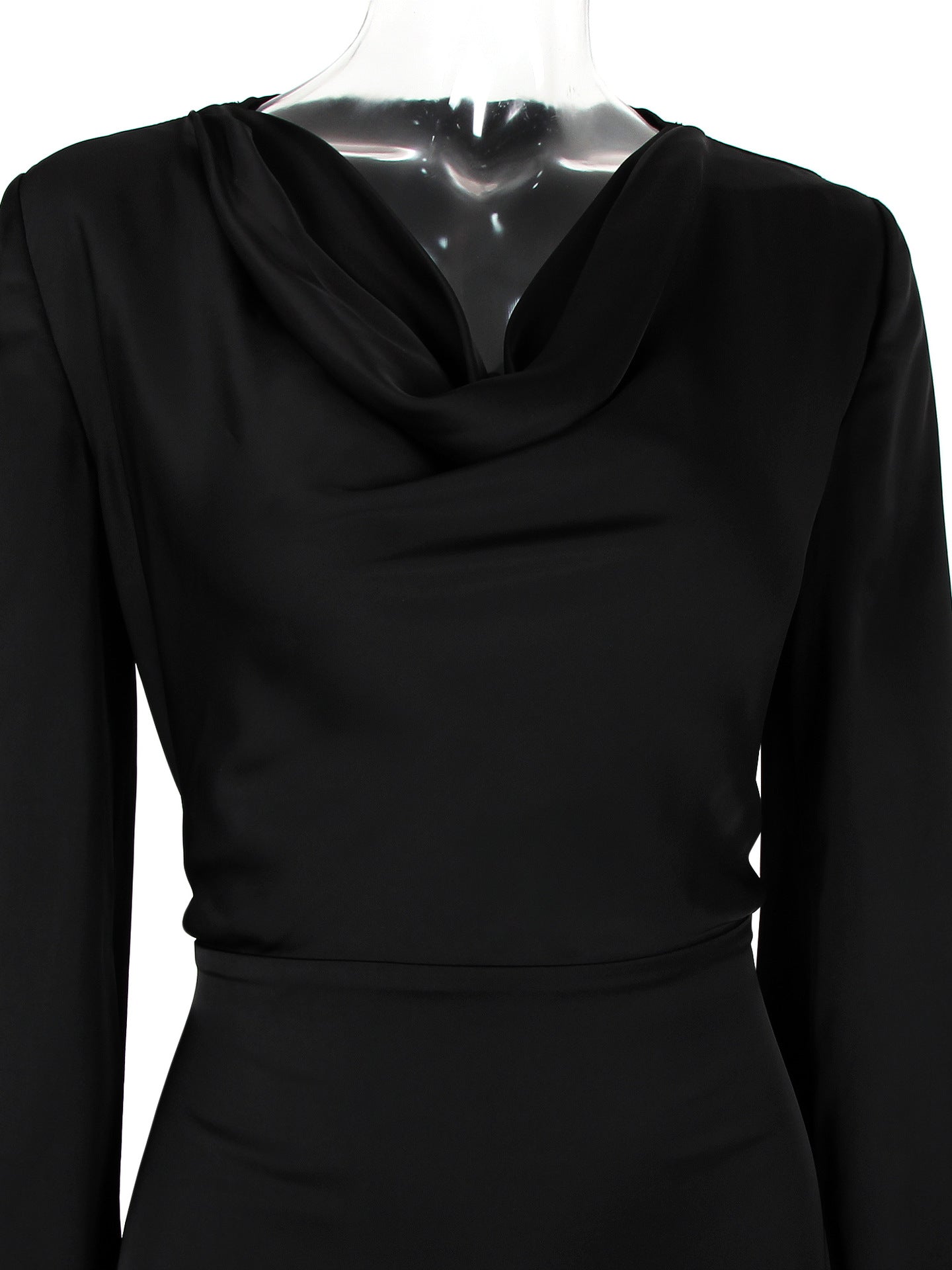 Pear-shaped Body Wear Women's Long-sleeved Loose Belted Waist Black Long Dress High-end Sense of Temperament Style Dress for Women