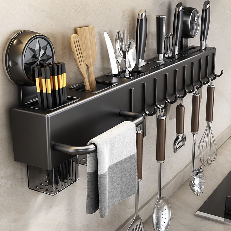 Source Factory Suction Cup Knife Holder Kitchen Storage Rack No-Drill Multifunctional Kitchen Rack Knife and Chopstick Organizer Rack