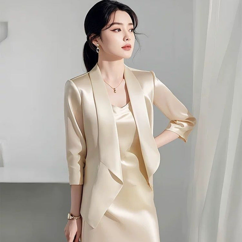 Single/Suit Early Autumn New Women's Suit Set Feminine Blazer and Camisole Dress Two-Piece Wholesale
