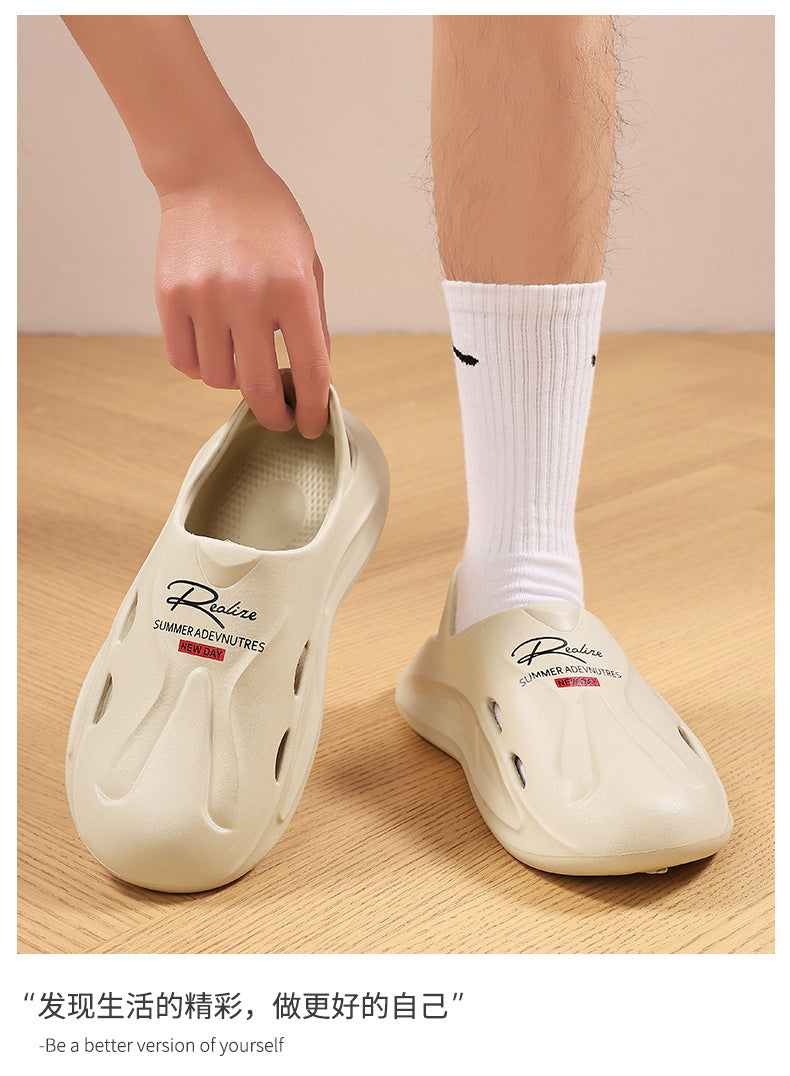Driving Shoes for Men, Summer New Style Fishing Outdoor Closed-Toe Thick-Soled Non-Slip Odor-Free Sandals for Women