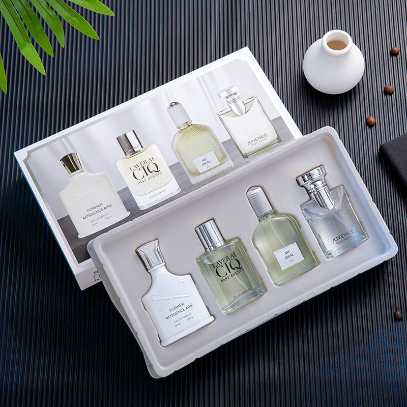 Flower Story Gift Box Women's Perfume Four-piece Set Perfume Wholesale Long-lasting Light Fragrance Recommended Black Coffee Perfume Women