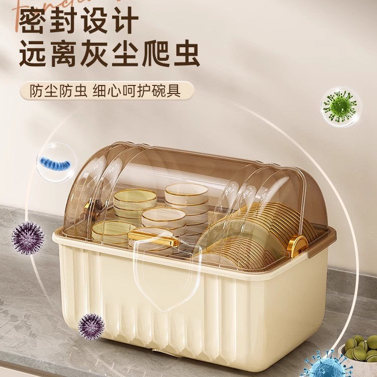 Dish Rack Storage Rack Bowl and Chopsticks Draining Rack Kitchen Bowl Plate Tableware Storage Box Countertop Bowl Storage Box for Home Use