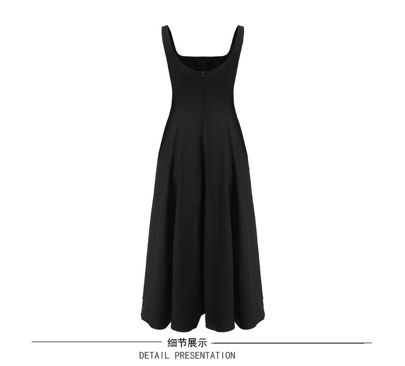 French Style Light Wedding Dress Solid Color Satin Simple Petite Host Adult Ceremony Party Banquet Evening Dress Suitable for Daily Wear