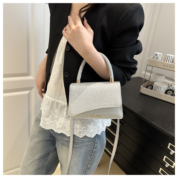 Women's New Bag2025Spring Fashion Light Luxury High-End Diamond-Studded Bag Simple Crossbody Bag for Women Large Capacity Hot Sale