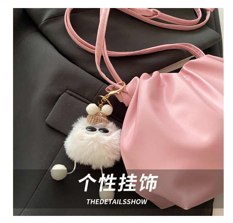 This year's trendy casual fashion elegant women's bag2025New versatile trendy single-shoulder bag with a high-end feel bucket bag