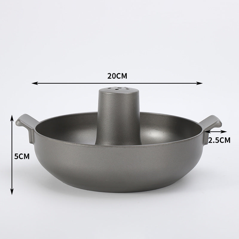 Old Beijing Shabu-Shabu Thickened Charcoal Elephant Trunk Hot Pot Solid Wine Utensils Clear Soup Hot Pot Classic Traditional Style Cooking Hot Pot