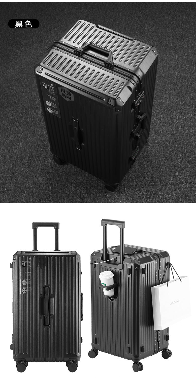 Aluminum Frame Thickened Suitcase for Women with Extra Large Capacity28Travel Abroad Password Lock Suitcase24Inch Trolley Case26Male