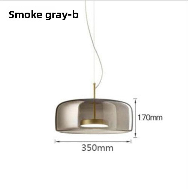 Modern Single Head Chandelier LED Glass Hanging Light