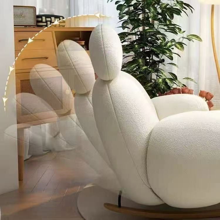 Rest Area Lazy Sofa Chair Can Be Used for Two or One Person Nordic Style ins Comfortable Rocking Chair for Living Room, Balcony, Bedroom, Home Use