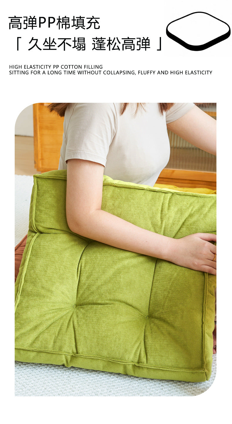 Northern Europe ins Solid Color Cushion Office Chenille Thickened Chair Pad Bedroom Bay Window Cushion Tatami Futon