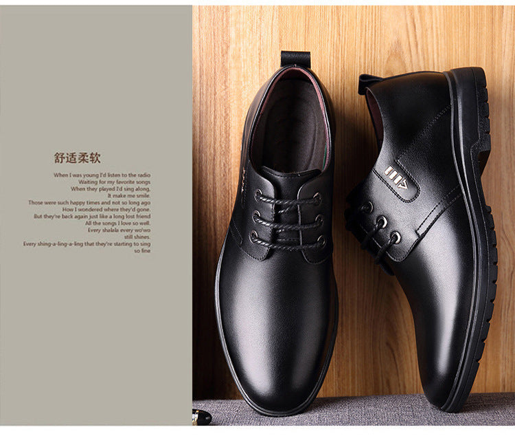 Men's Leather Shoes Business Casual Single Shoes Black Formal Work Shoes Wholesale Men's Casual Shoes Export Work Shoes