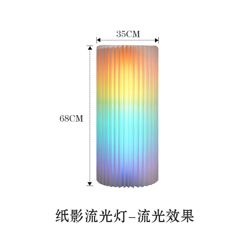 【Firefly Lantern】Live Streaming Background Decoration Foldable Round Column Paper Roman Column Folding Column Road Guide Ornament