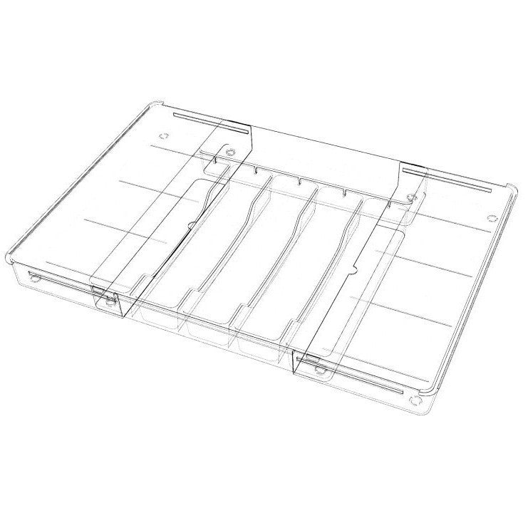 Cross-Border Tableware Kitchen Organizer Box Drawer Expandable Silverware Storage Box Cosmetics Stationery Miscellaneous Divider Expandable Box