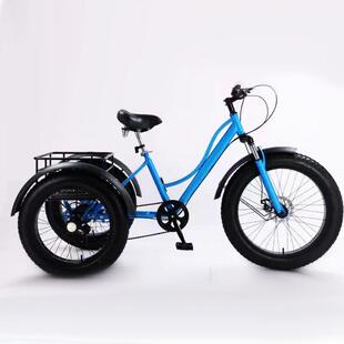 Comfortable Three-Wheel Bicycle High-End Park Display Side Bucket Drag Bucket Bicycle Dense Spokes High-End Side Three-Wheel