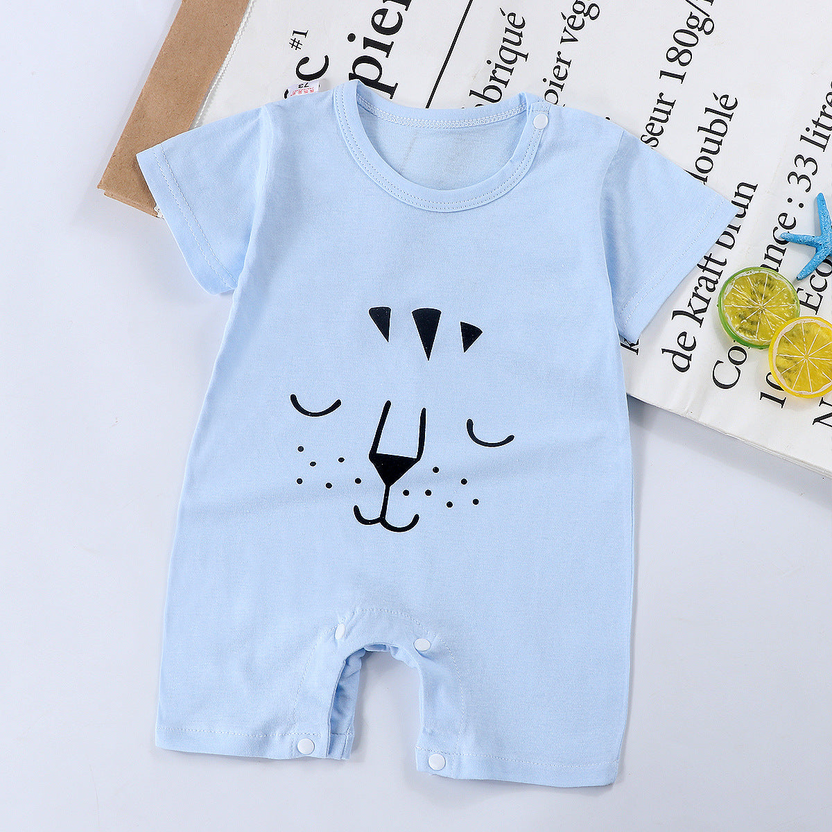 Spring and Summer New Baby Short Sleeve Romper Summer Spring Autumn Thin Newborn Romper a Newborn Short Sleeve Romper A Class